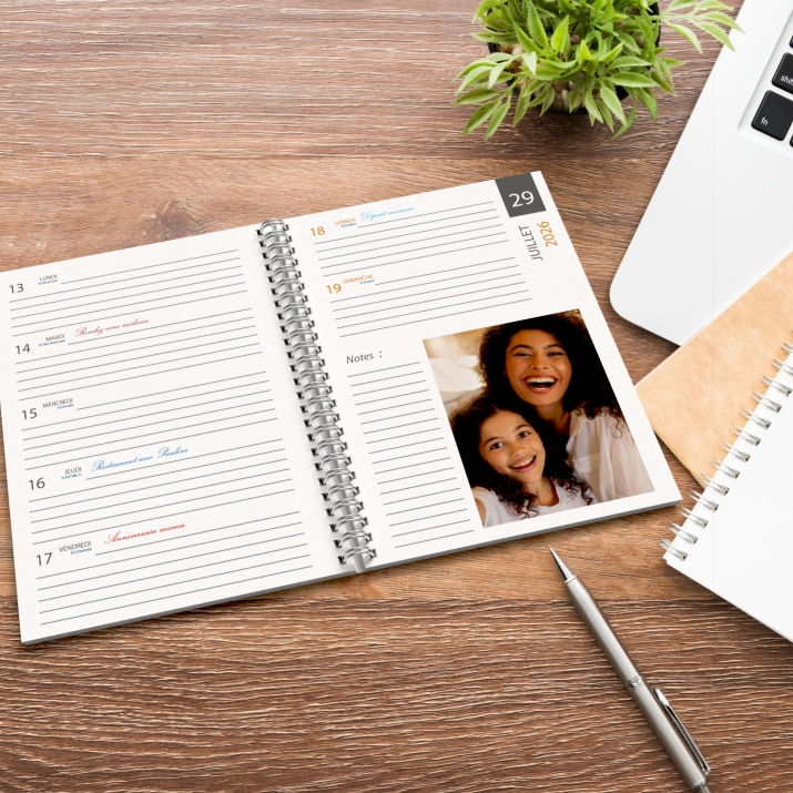 Agenda photo personnalisé