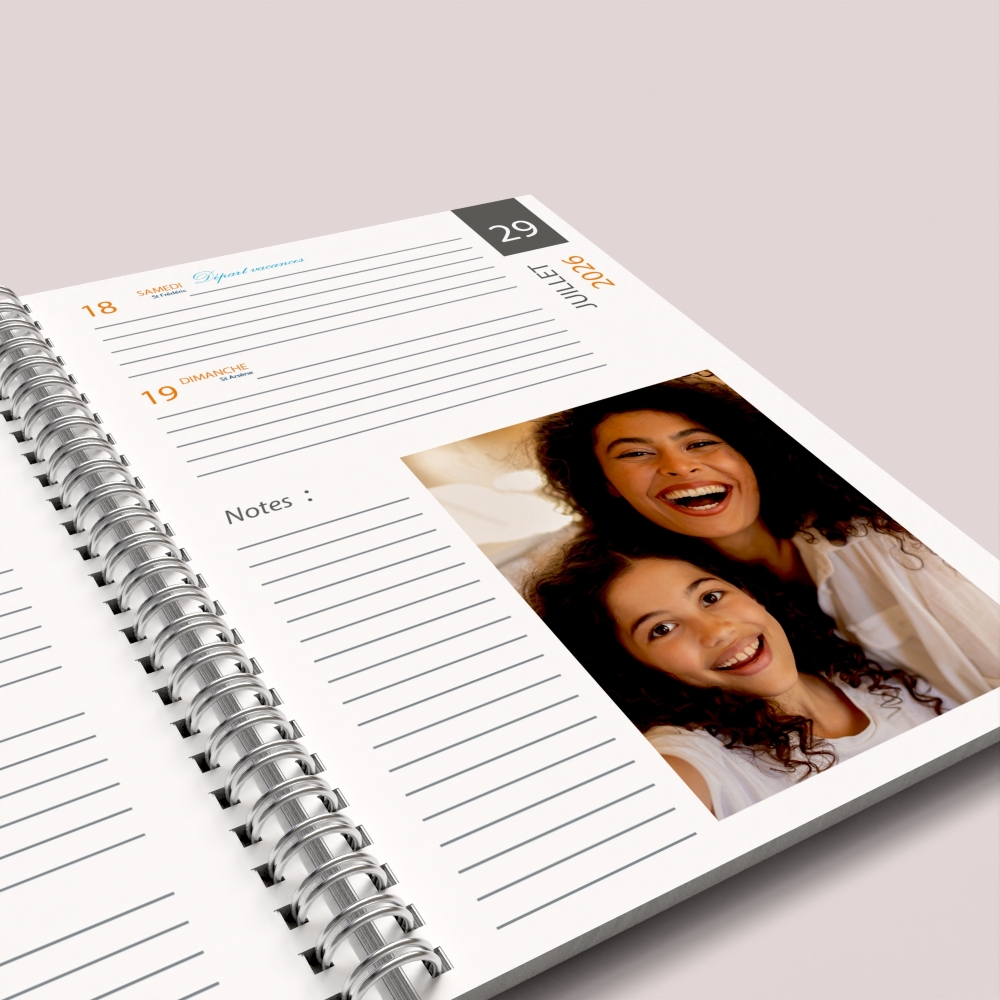 Agenda photo personnalisé