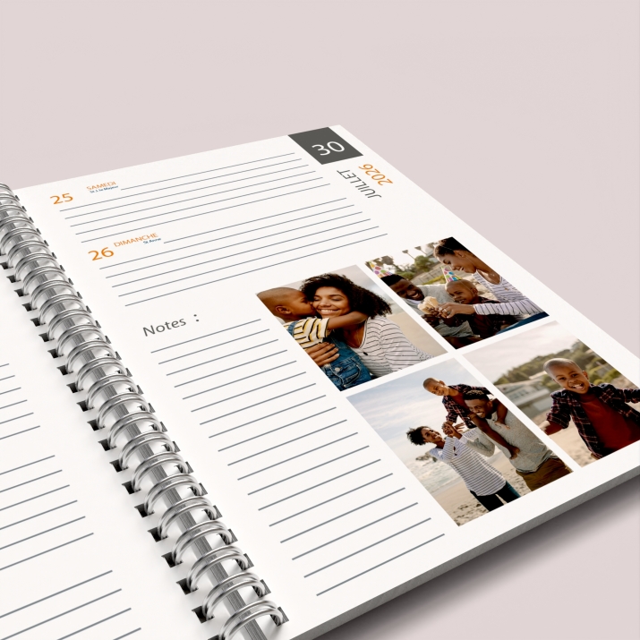 Agenda photo personnalisé