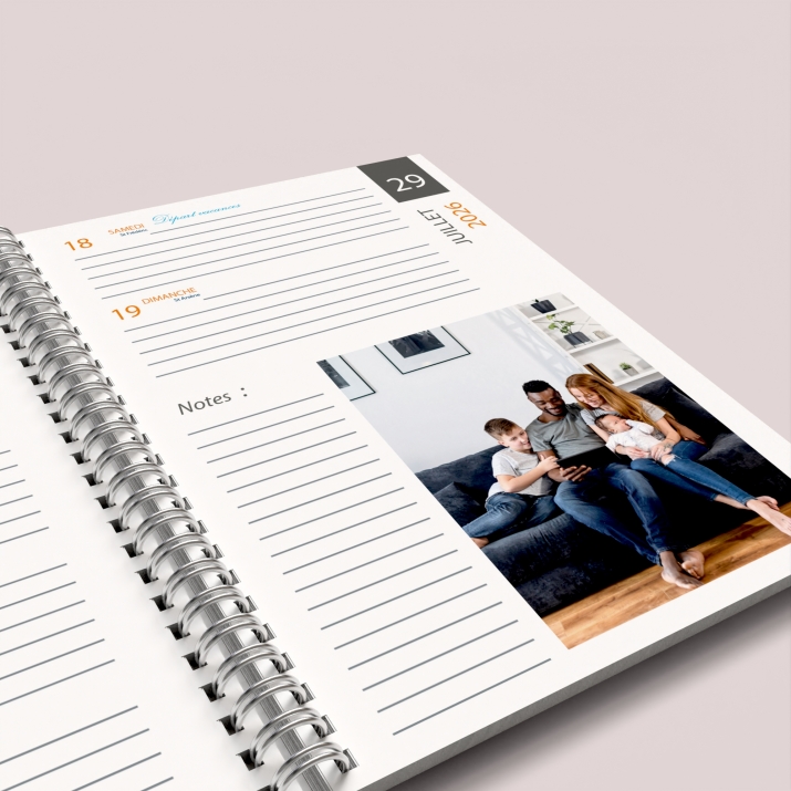 Agenda photo personnalisé