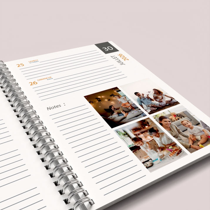 Agenda photo personnalisé