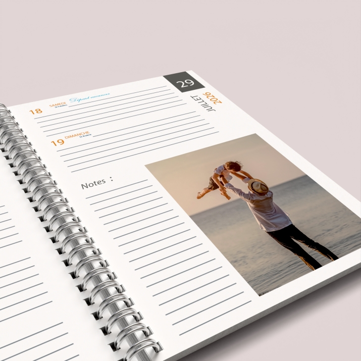 Agenda photo personnalisé