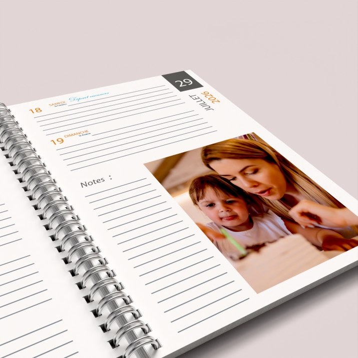 Agenda photo personnalisé