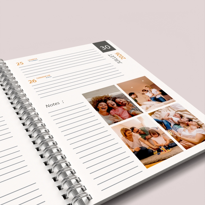 Agenda photo personnalisé