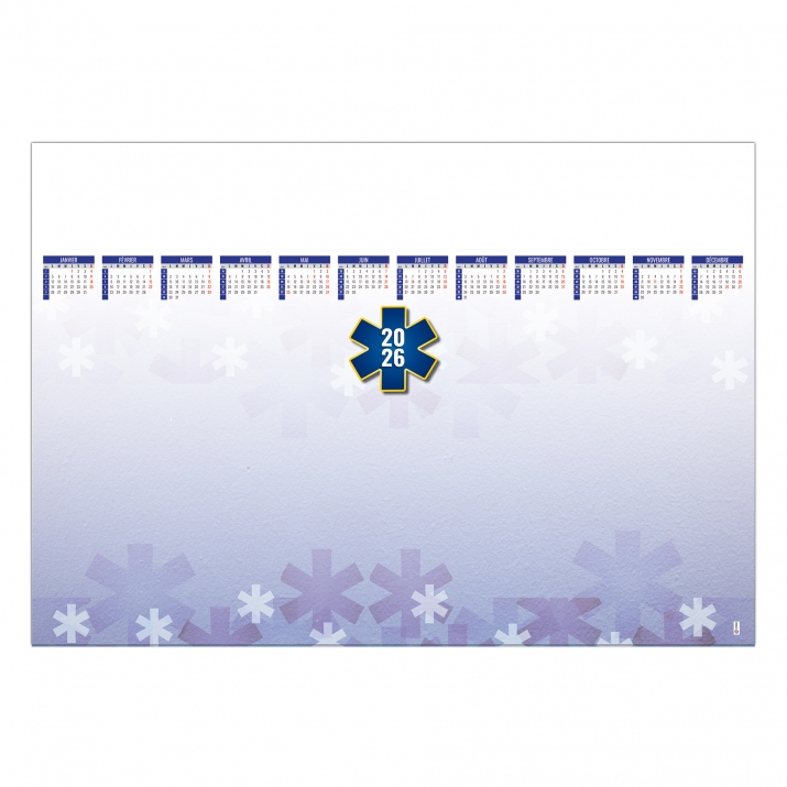 Calendrier sous main publicitaire