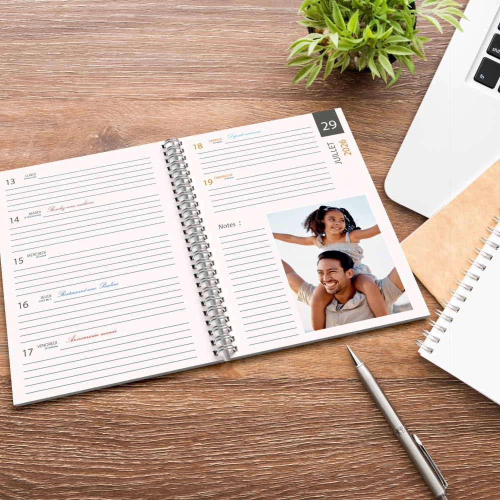 Agenda photo personnalisé