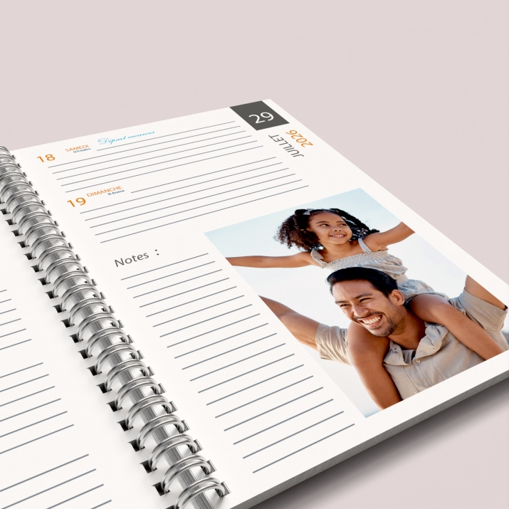 Agenda photo personnalisé