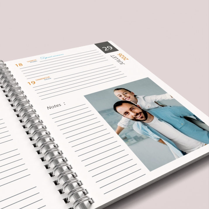 Agenda photo personnalisé