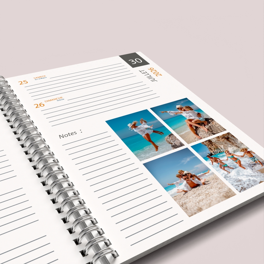 Agenda photo personnalisé