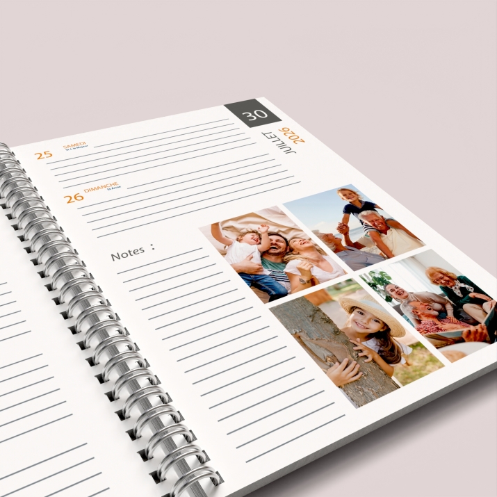 Agenda photo personnalisé