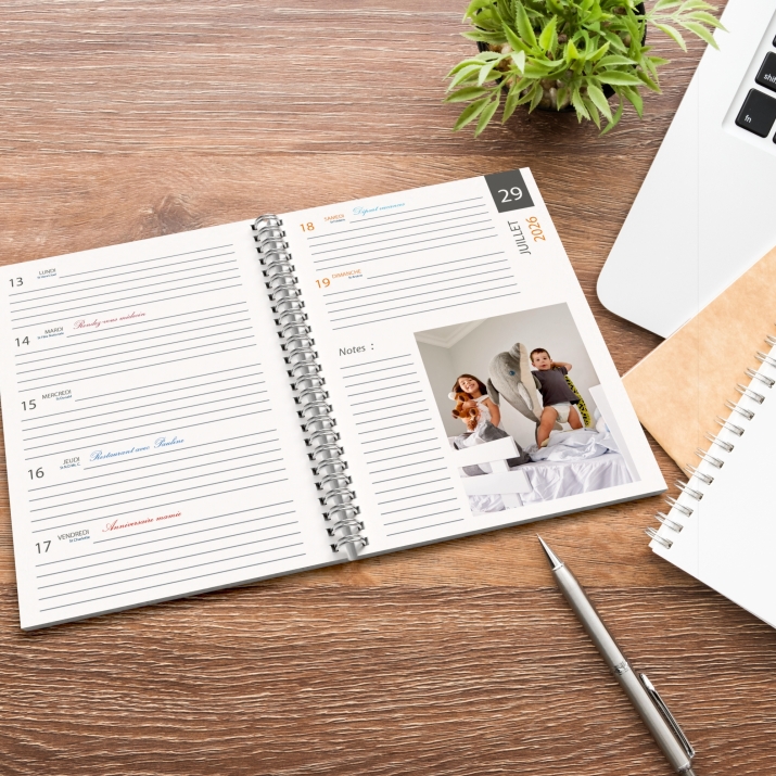 Agenda photo personnalisé