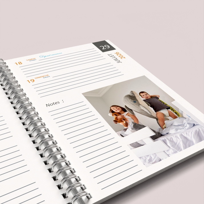 Agenda photo personnalisé