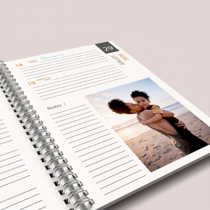 Agenda photo personnalisé
