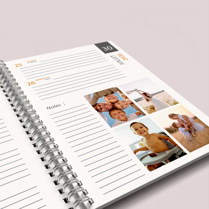 Agenda photo personnalisé