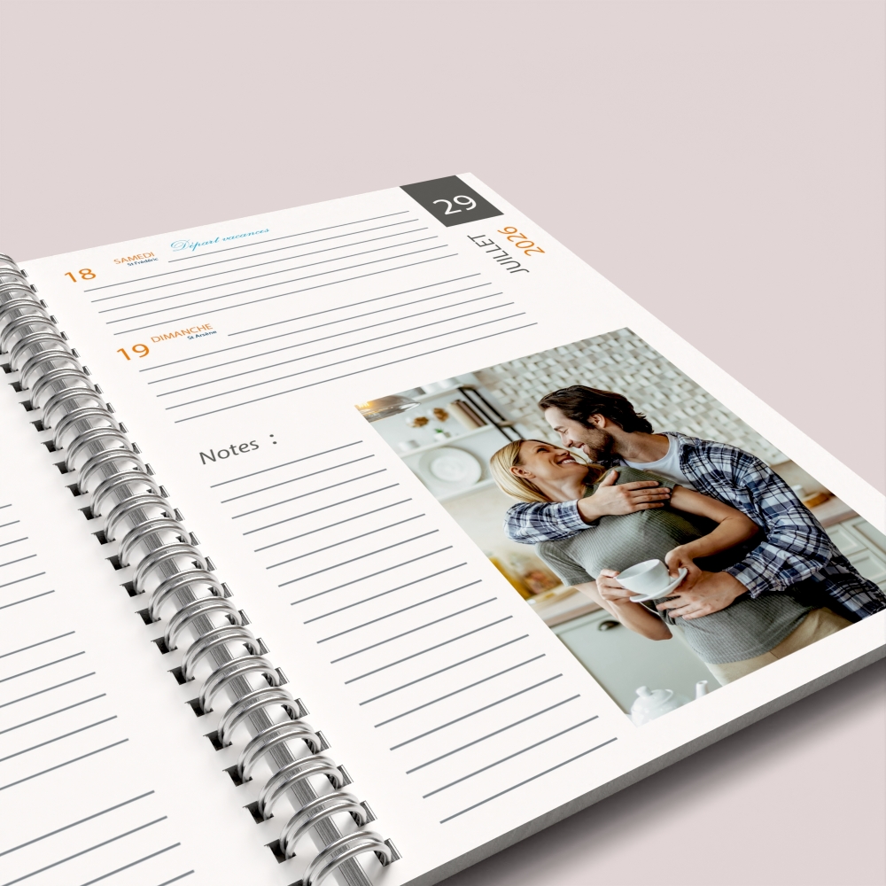Agenda photo personnalisé