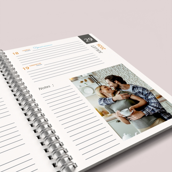 Agenda photo personnalisé