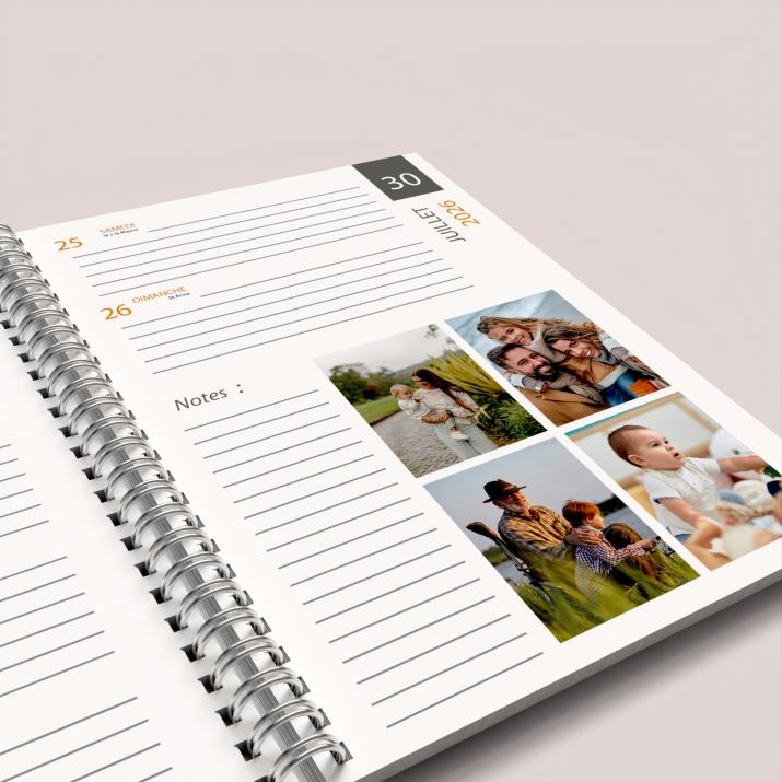 Agenda photo personnalisé