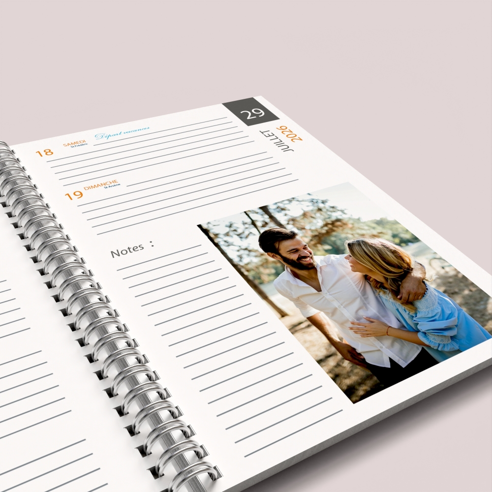 Agenda photo personnalisé