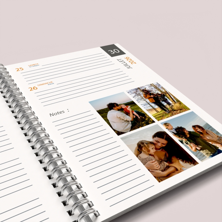 Agenda photo personnalisé