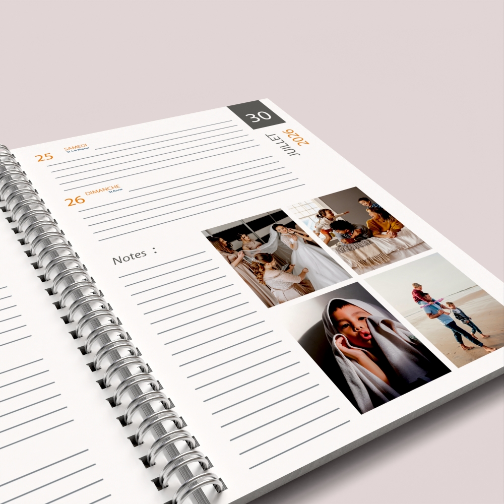 Agenda photo personnalisé