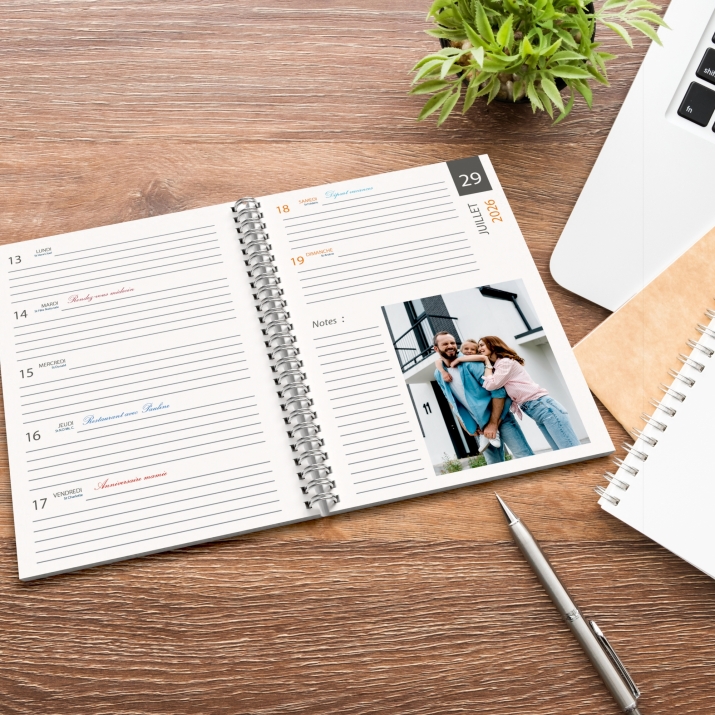 Agenda photo personnalisé