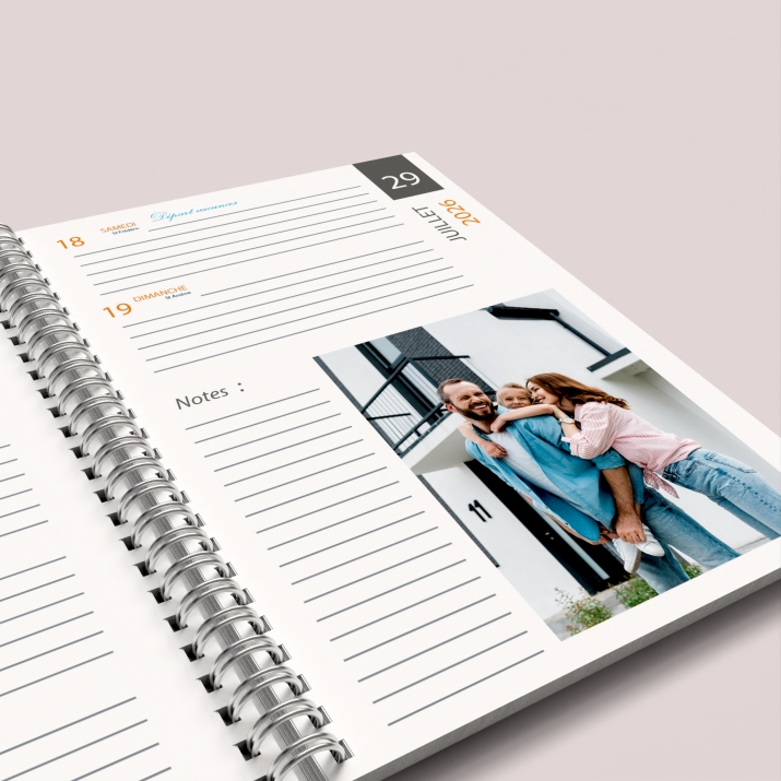 Agenda photo personnalisé