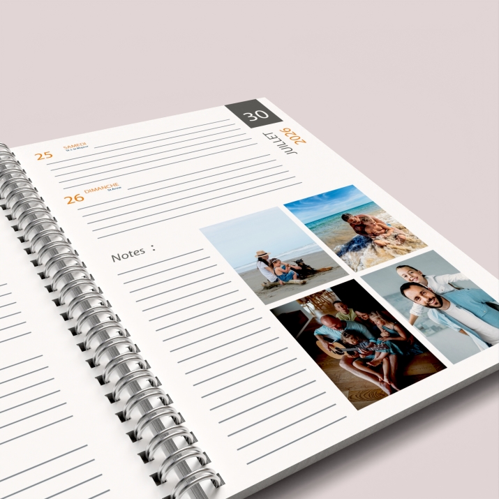 Agenda photo personnalisé