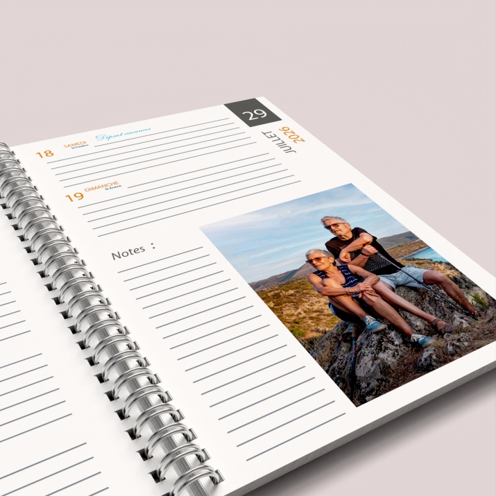 Agenda photo personnalisé