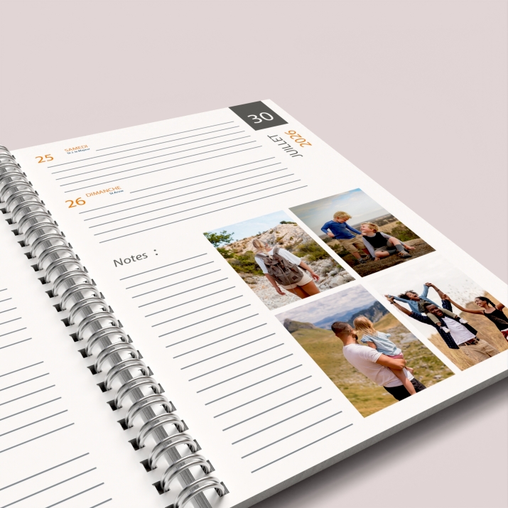 Agenda photo personnalisé