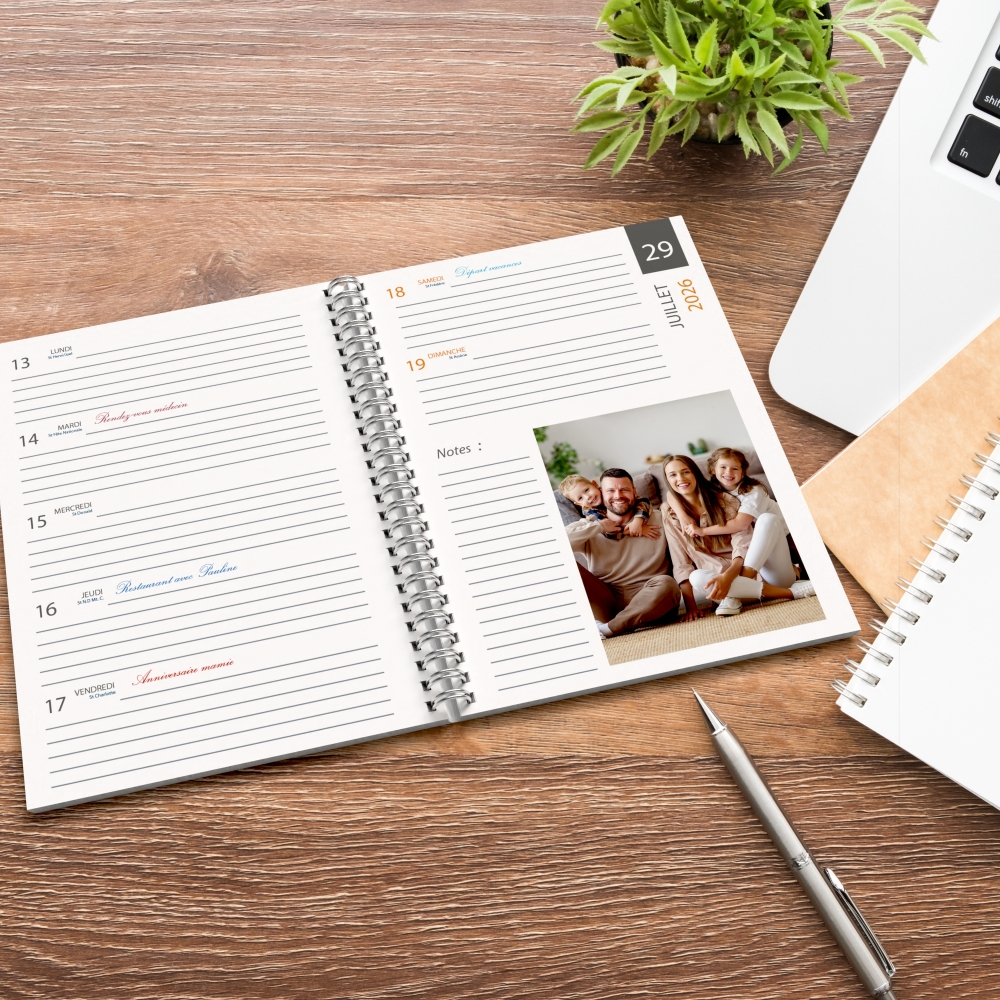 Agenda photo personnalisé