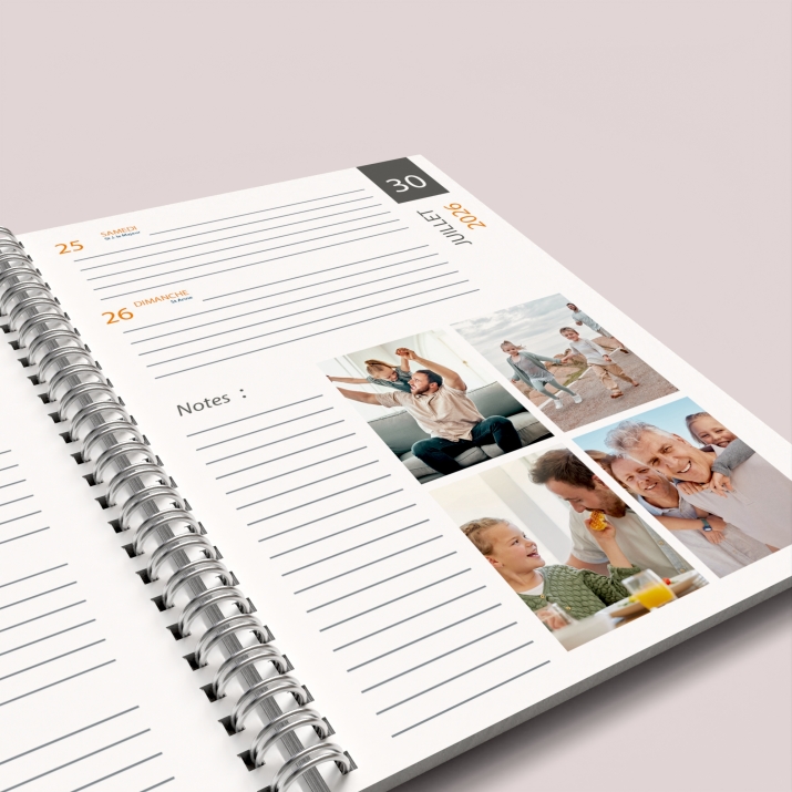 Agenda photo personnalisé