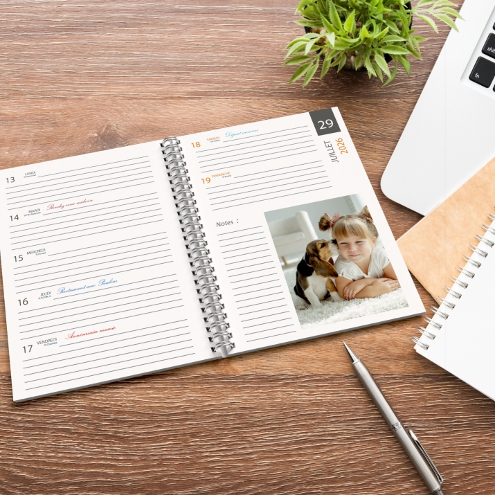 Agenda photo personnalisé