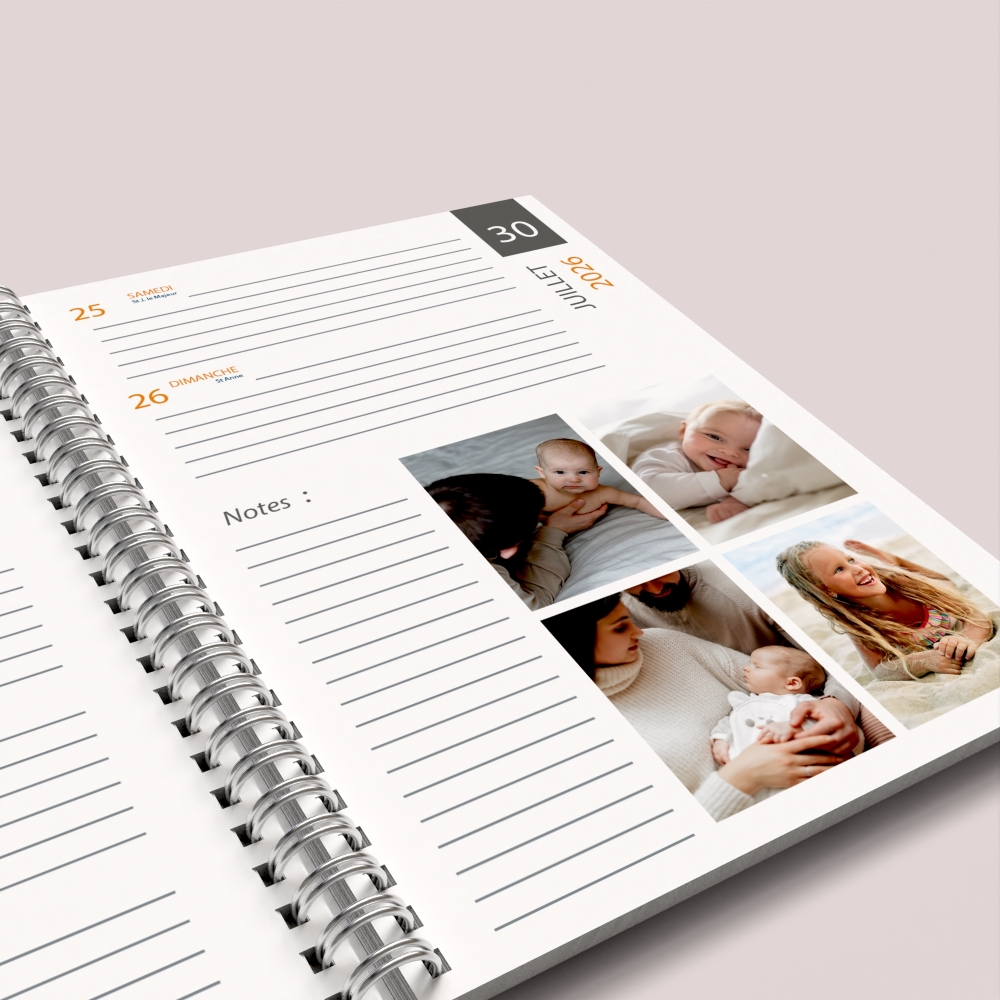 Agenda photo personnalisé