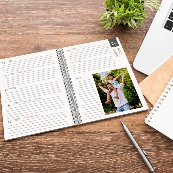 Agenda photo personnalisé