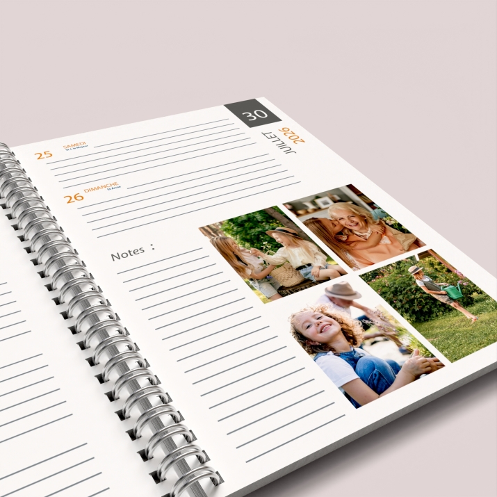 Agenda photo personnalisé