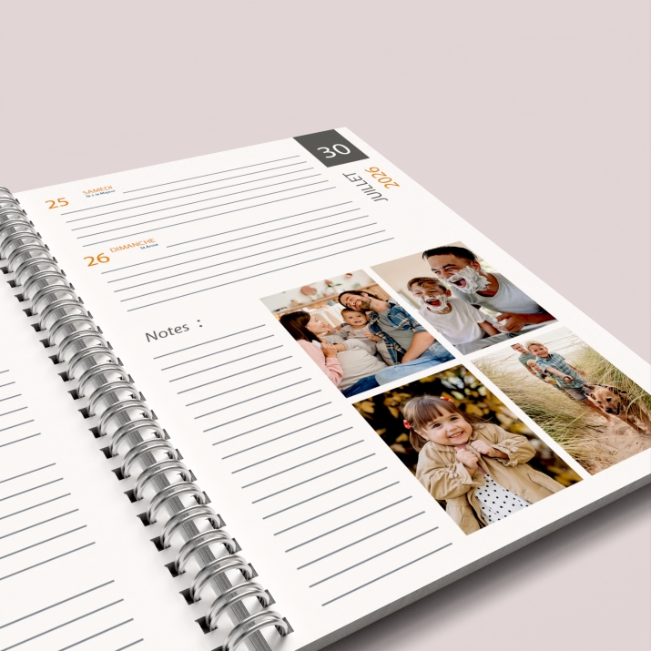 Agenda photo personnalisé