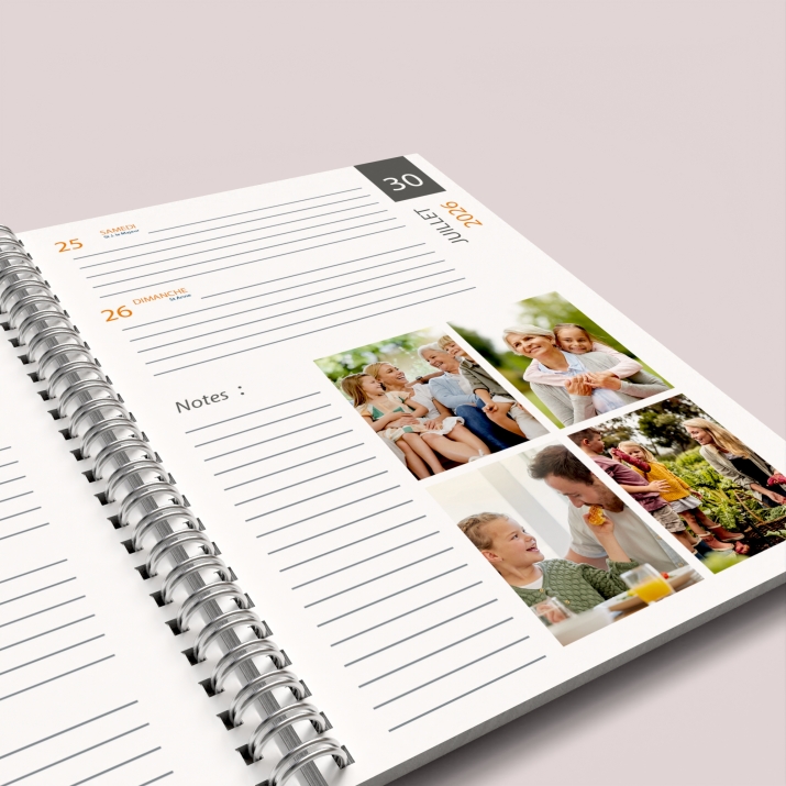 Agenda photo personnalisé