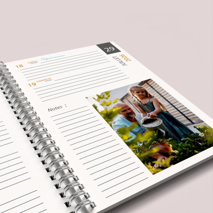 Agenda photo personnalisé