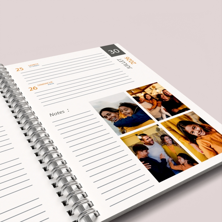 Agenda photo personnalisé