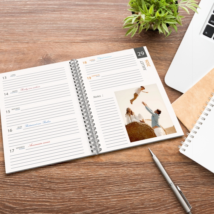 Agenda photo personnalisé
