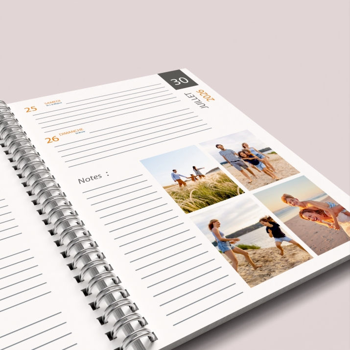 Agenda photo personnalisé