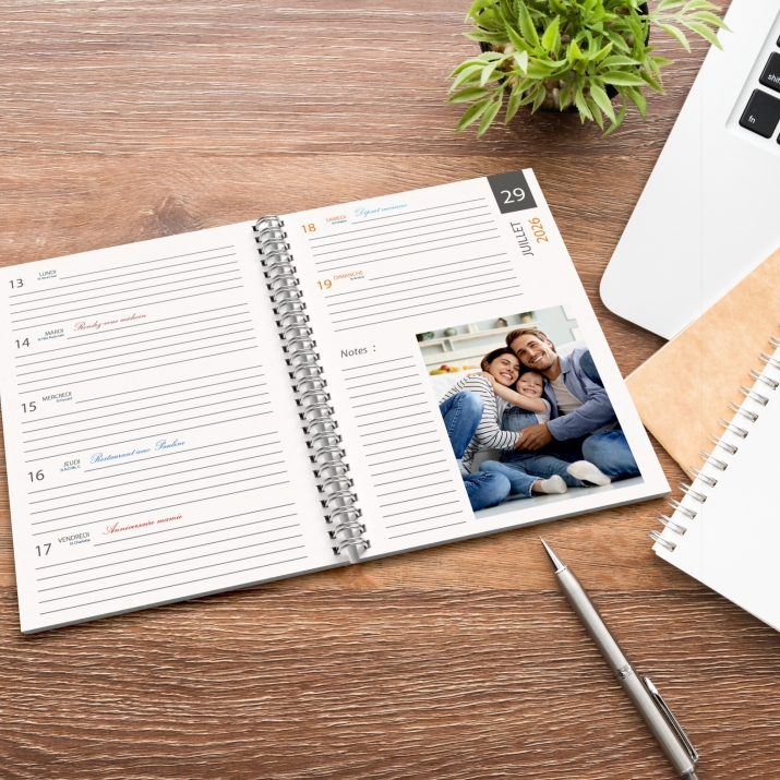 Agenda photo personnalisé