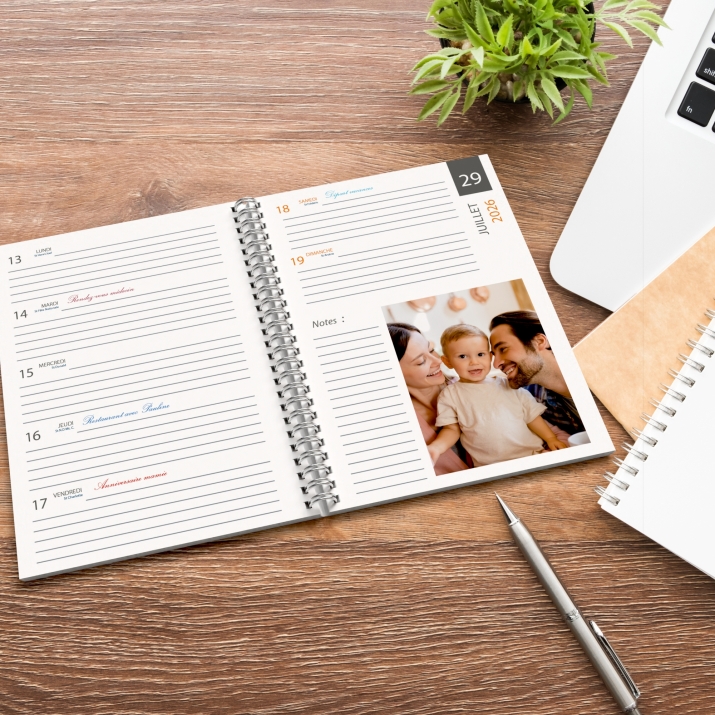 Agenda photo personnalisé