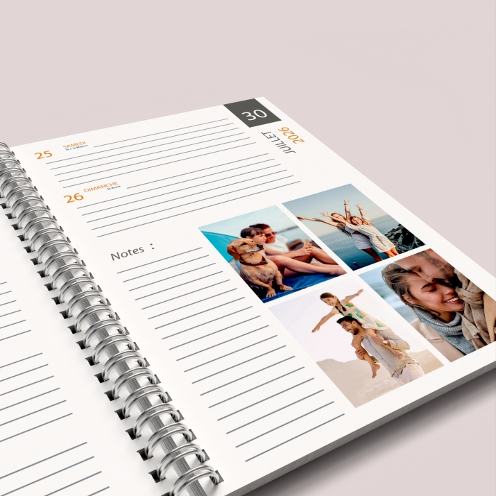 Agenda photo personnalisé