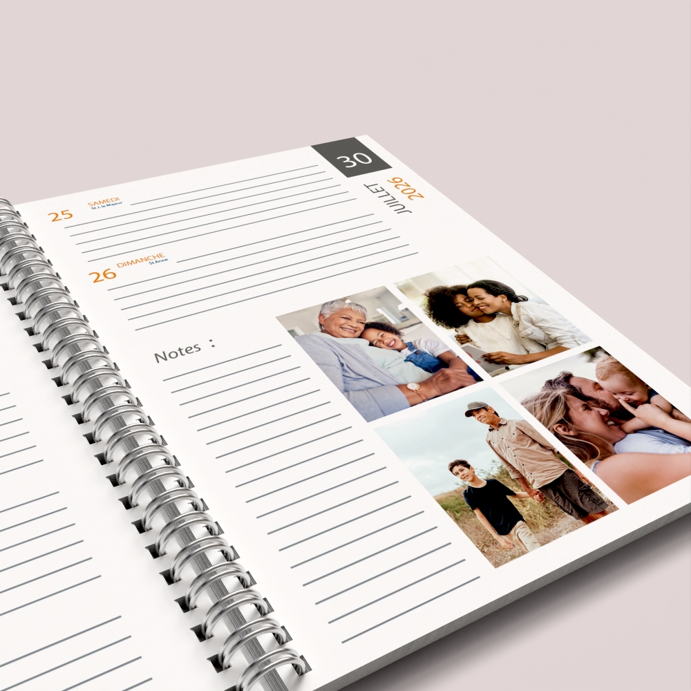 Agenda photo personnalisé