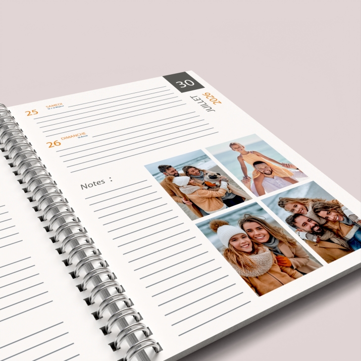 Agenda photo personnalisé