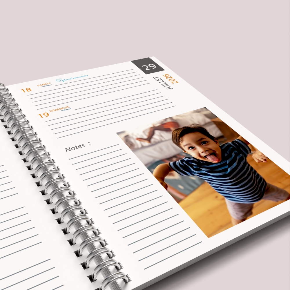 Agenda photo personnalisé