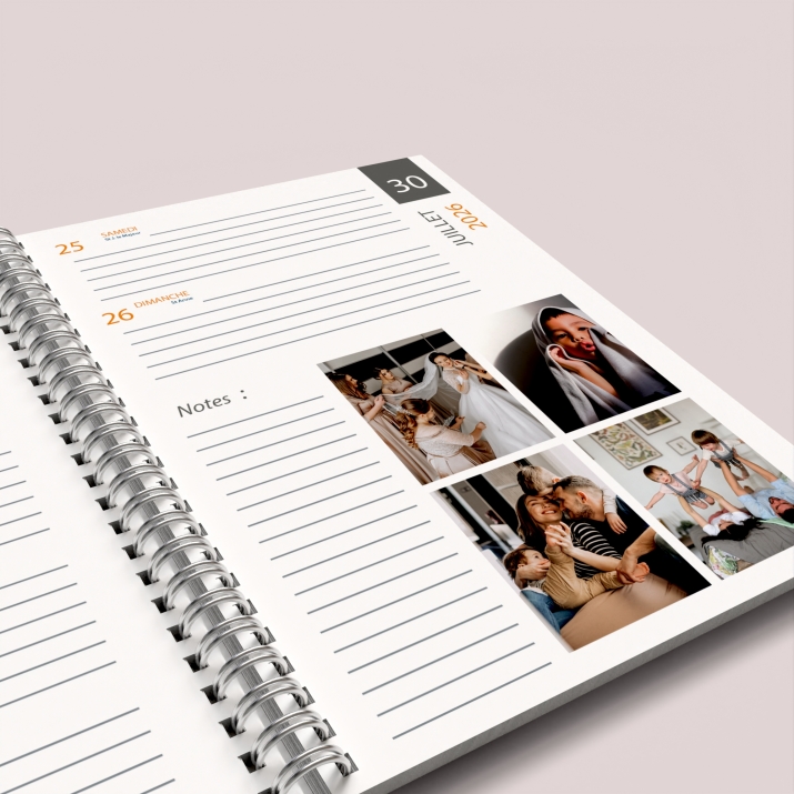Agenda photo personnalisé