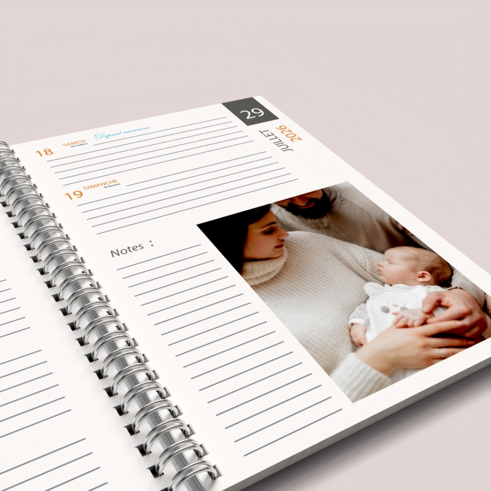 Agenda photo personnalisé