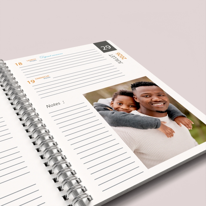 Agenda photo personnalisé